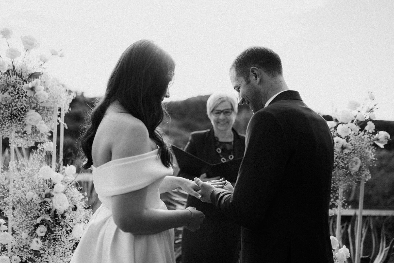 intimate wedding ceremony at San Canzian in Croatia