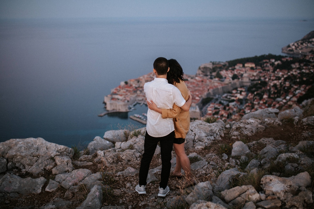 Couple at Srd Mountain Dubrovnik