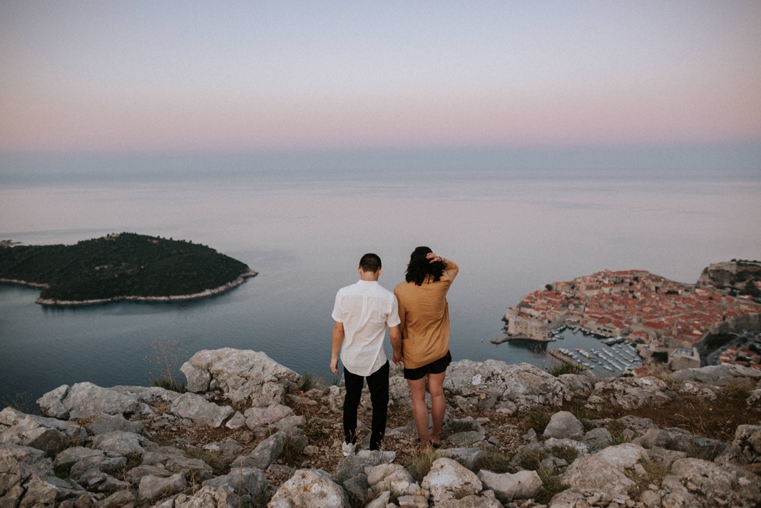 couple at Srd Mountain Dubrovnik