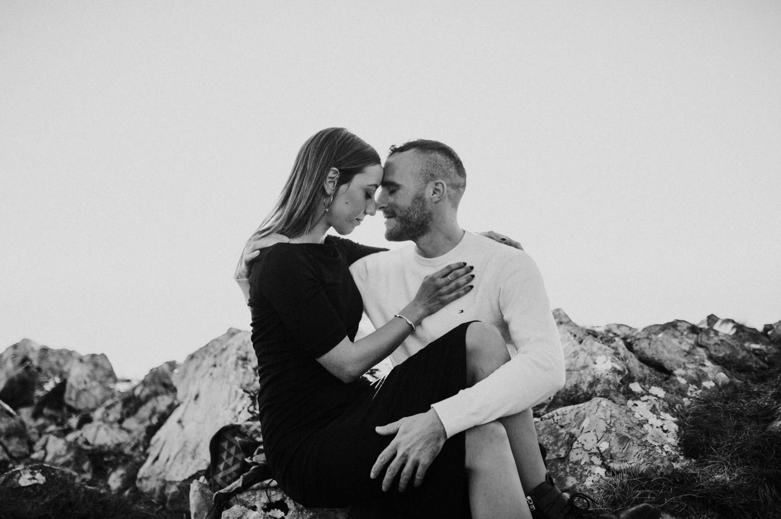 couple on top of the mountain in Croatia