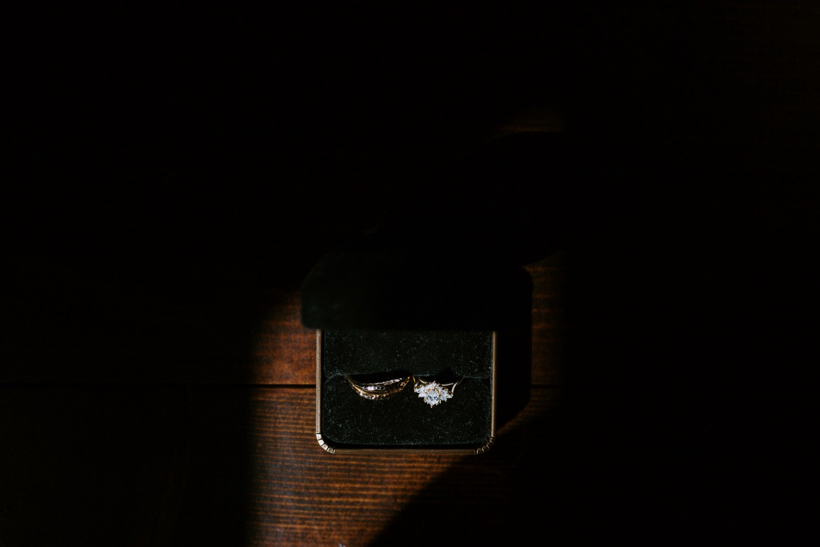 Wedding rings detail shot