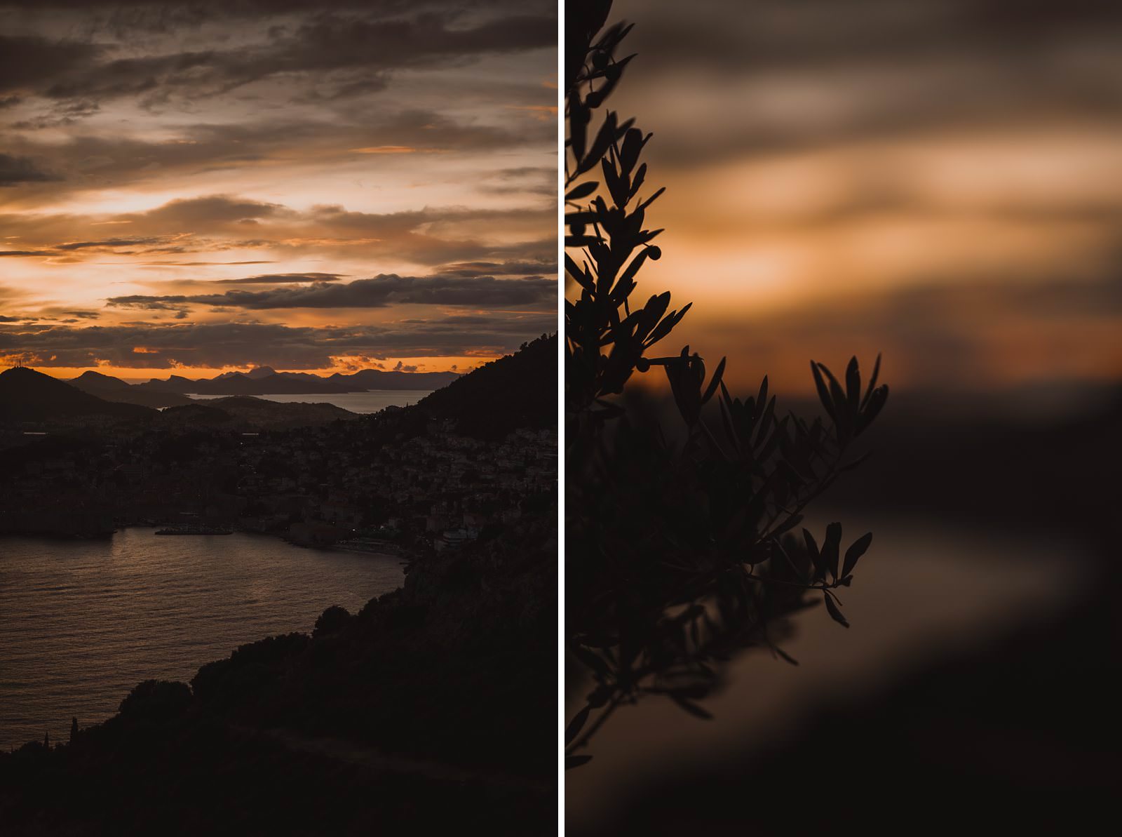 sunset over Dubrovnik