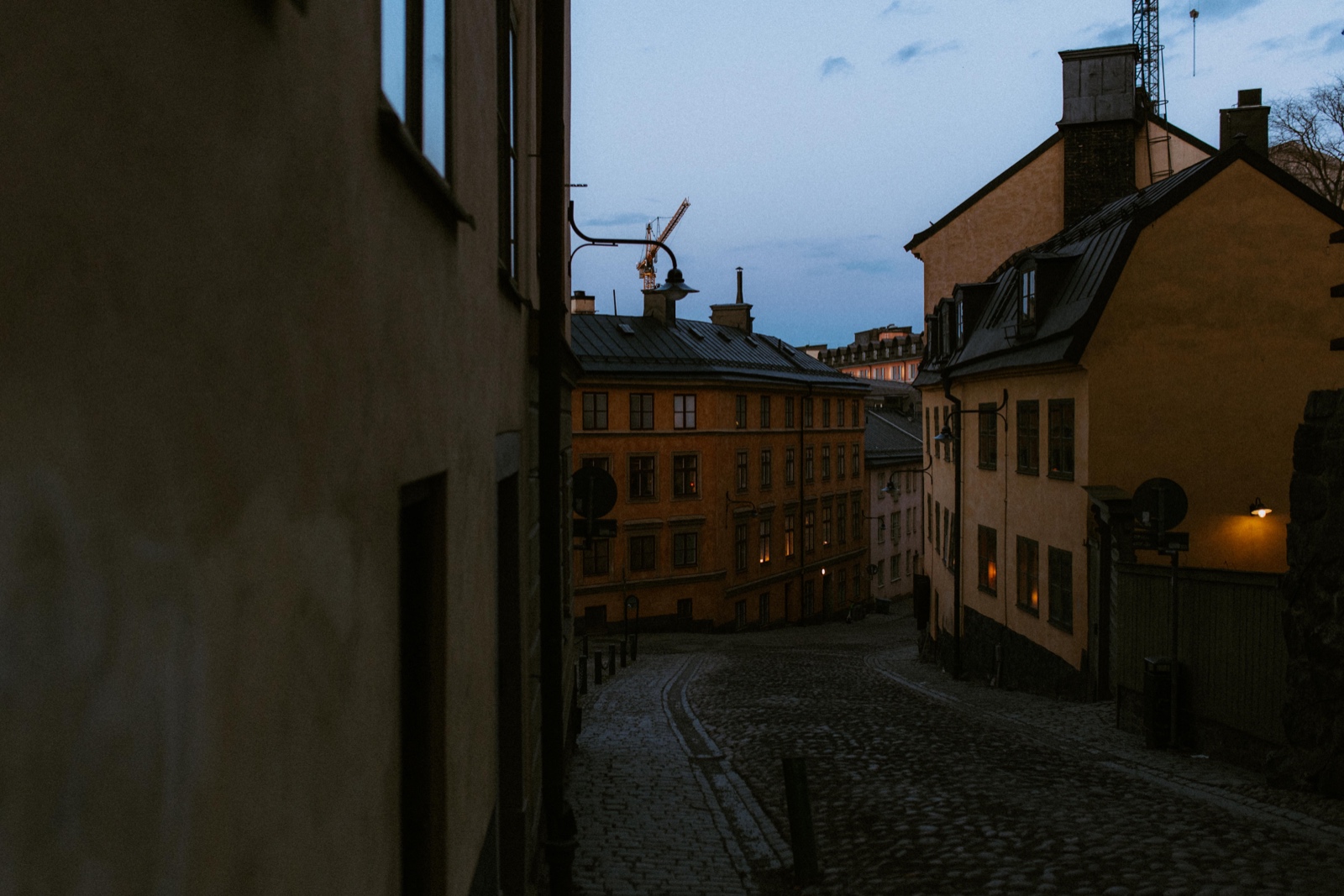 street of Stockholm in the night