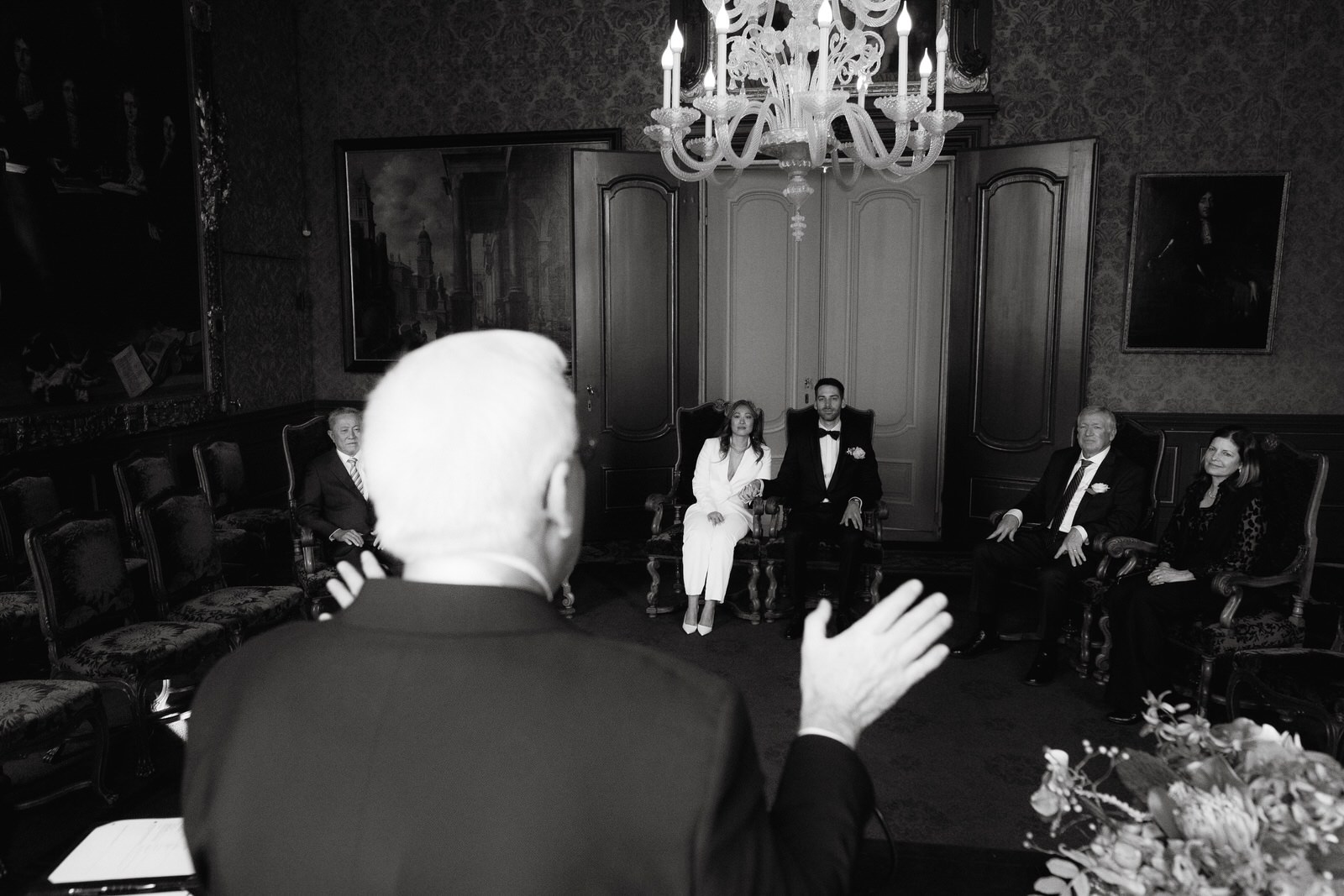 civil wedding ceremony in the old city hall in The Hague