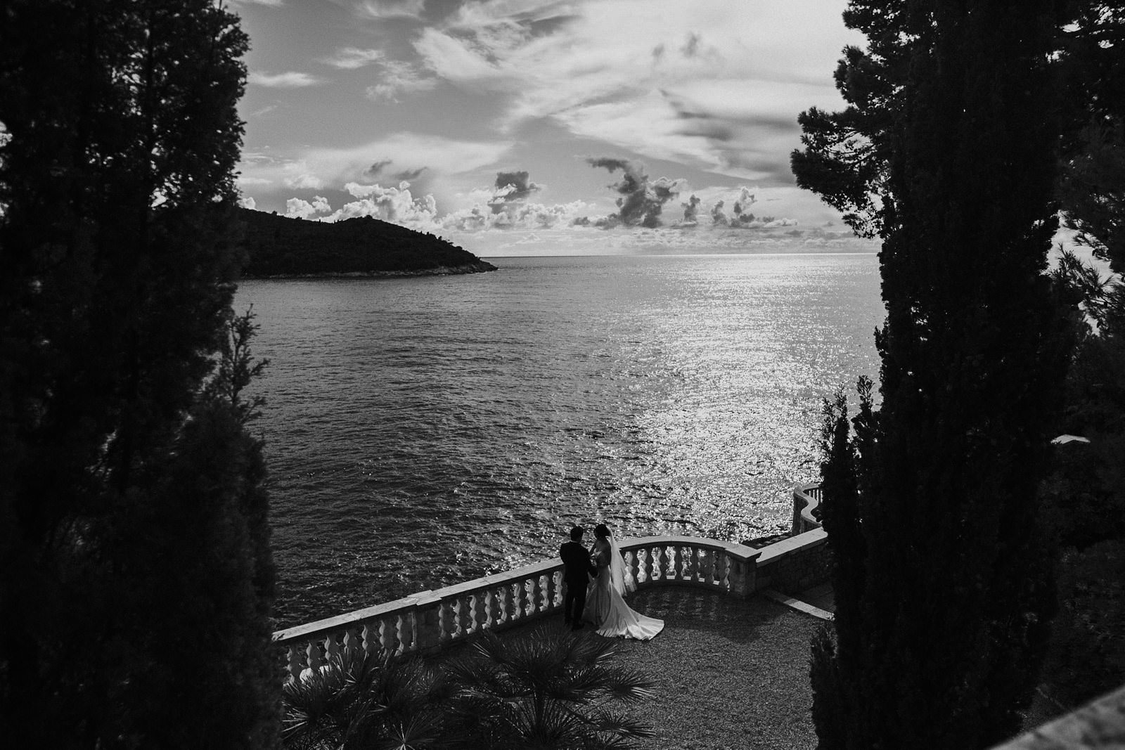 Dubrovnik wedding photographer in villa Sheherezade