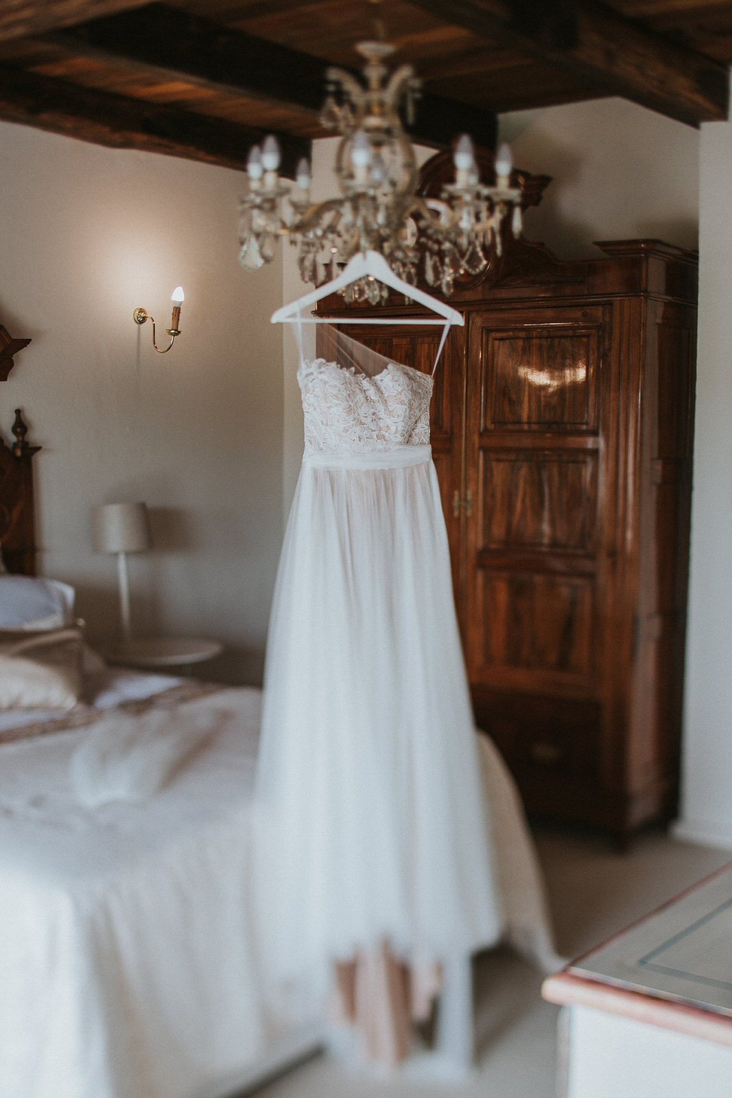 Villa Bria Istria wedding photographer wedding dress detail