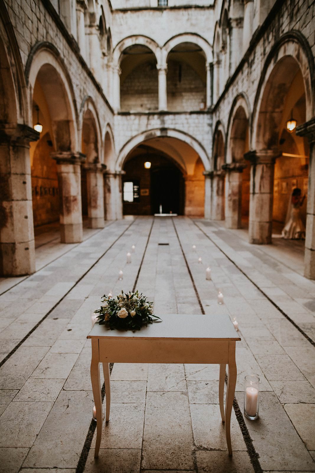 wedding ceremony in Sponza palace Dubrovnik