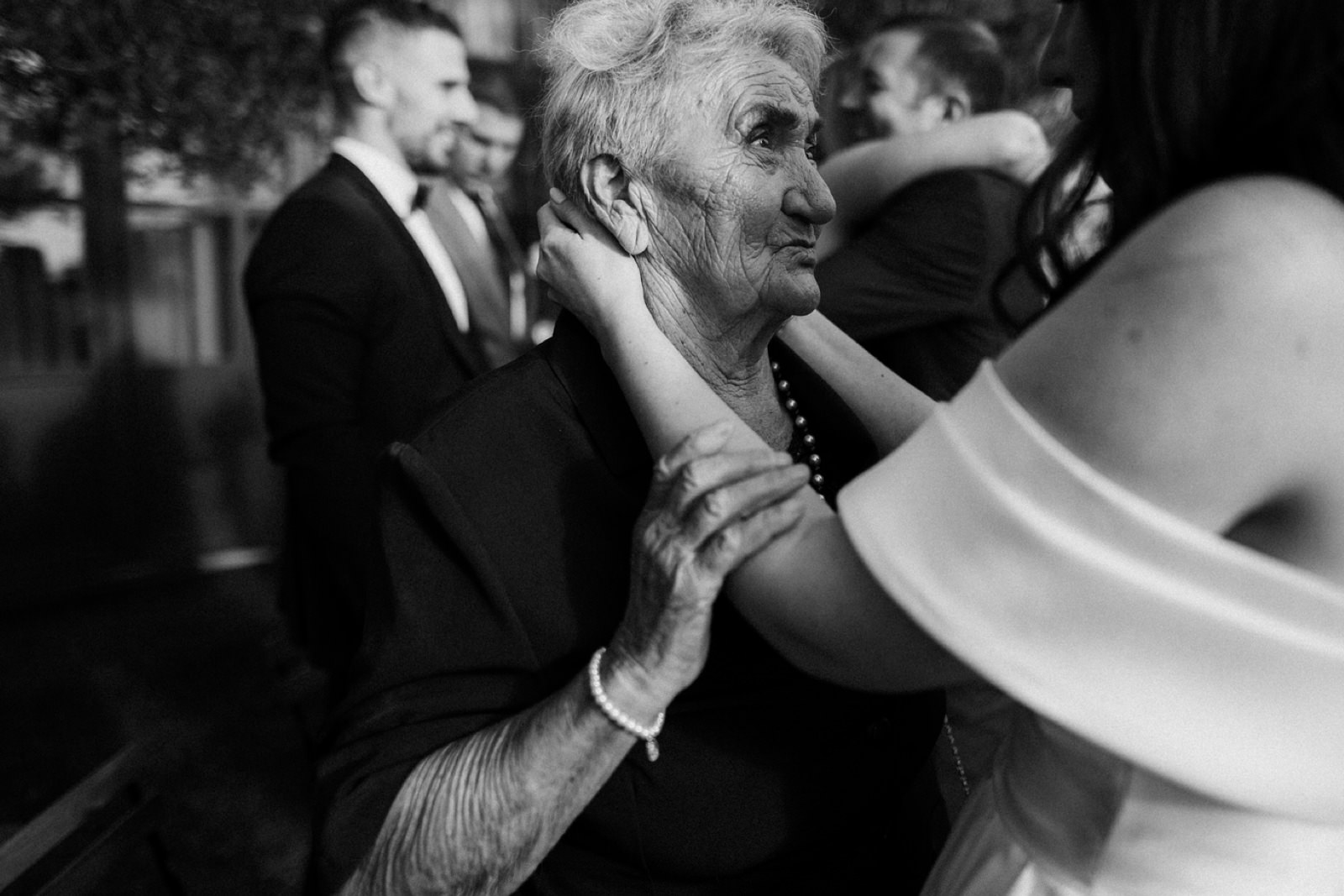 grandmother and bride at a wedding in San Canzian Croatia