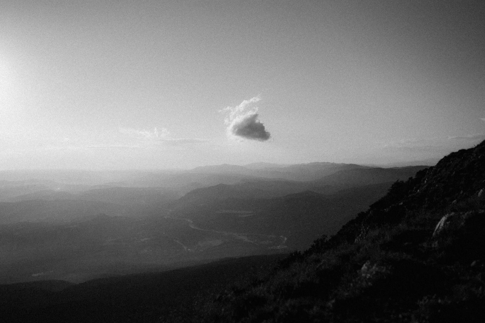mountain Ucka view detail of a cloud