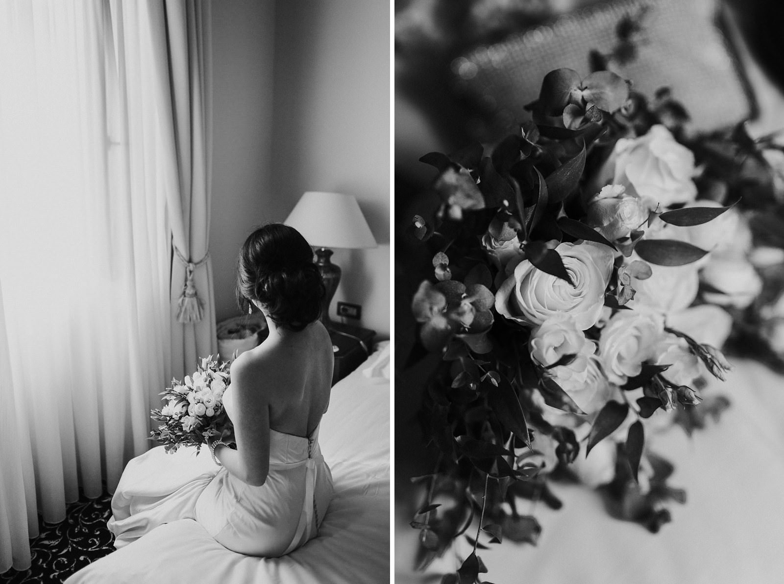 bride on her wedding day in Villa Argentina Dubrovnik