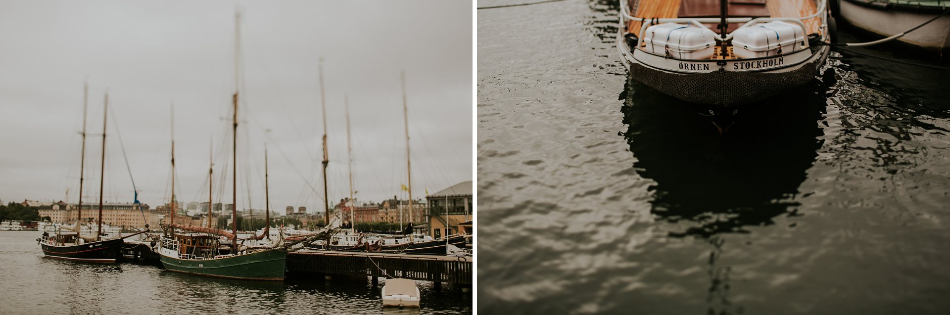 Stockholm sea port boats