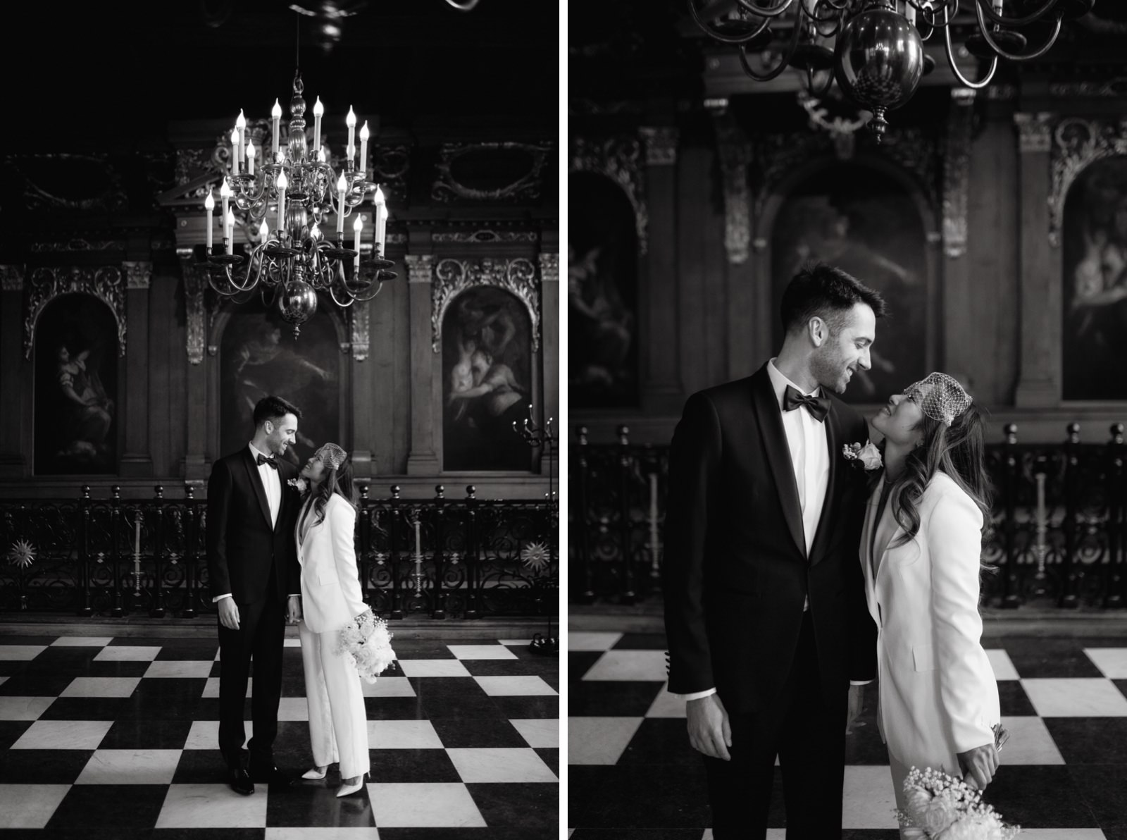 intimate wedding in old city hall in The Hague, Netherlands