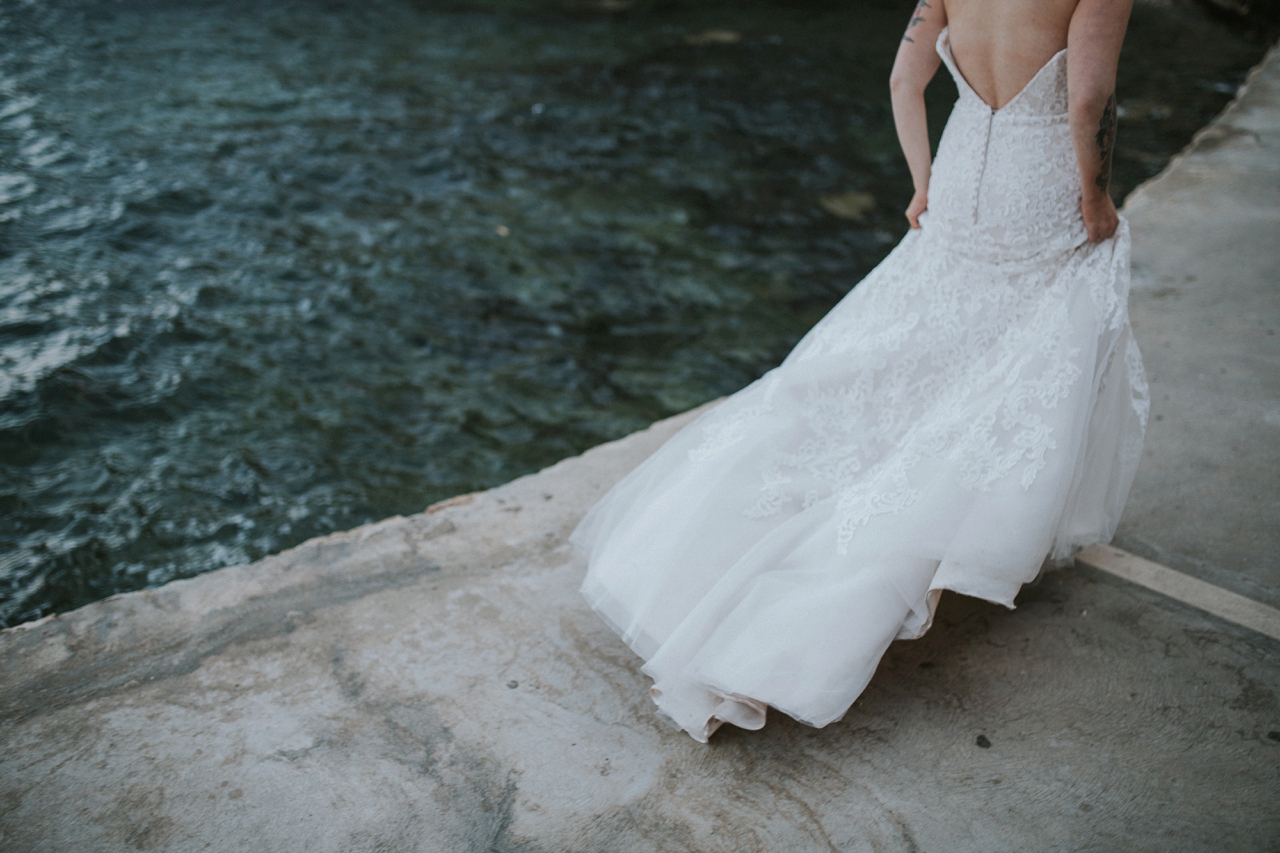 bridal gown Dubrovnik seaside
