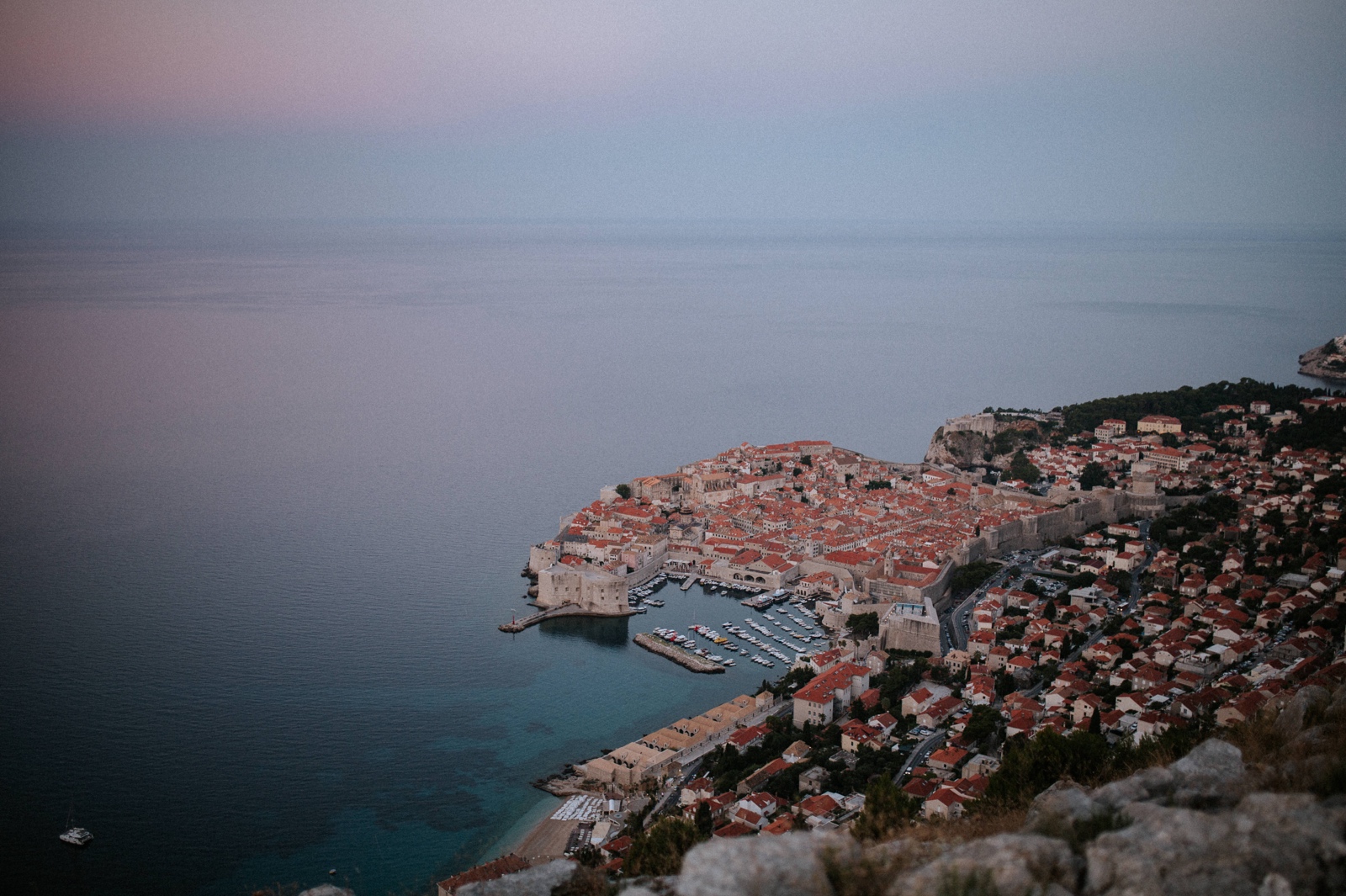 Sunrise above Dubrovnik