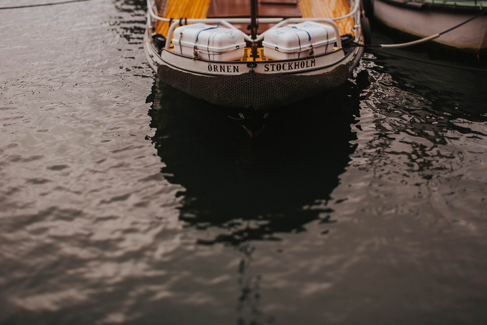 boat in Stockholm harbour Djurgarden